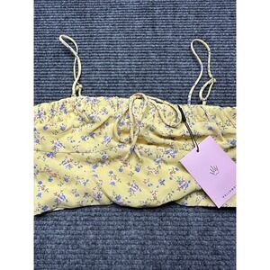 Hello Molly Crop Top‎ Womens Small Floral Adjustable Straps New With Tags